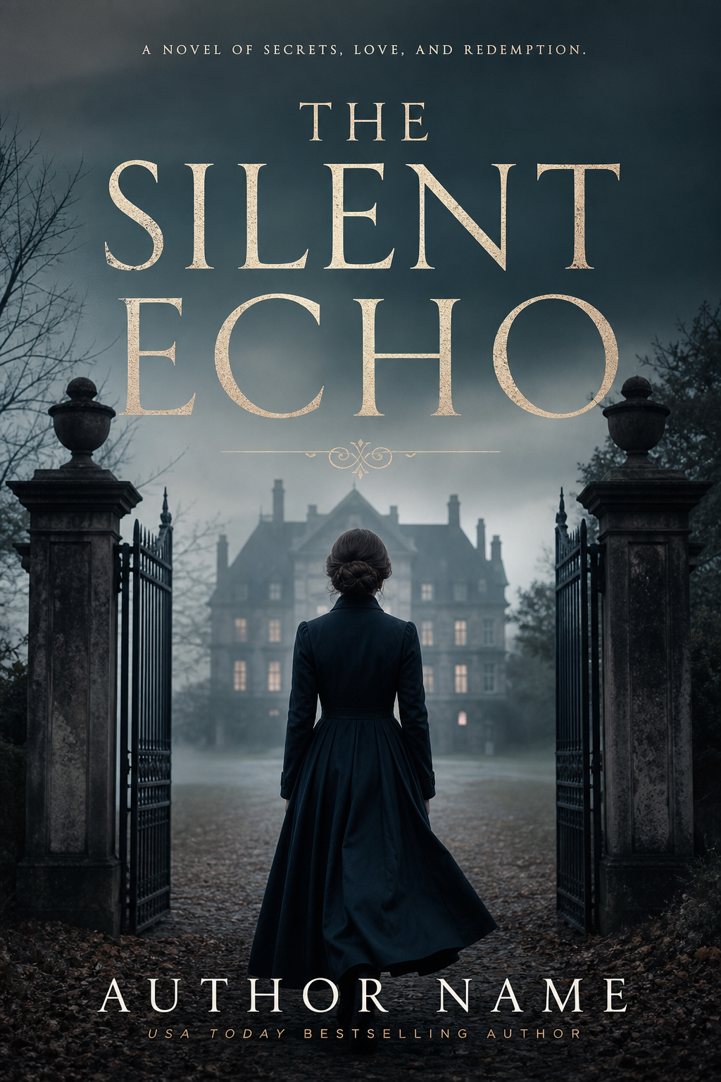 Novel Book Cover — photo-realistic style book cover
