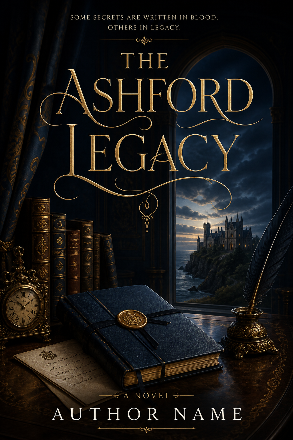 Novel Book Cover — elegant style book cover