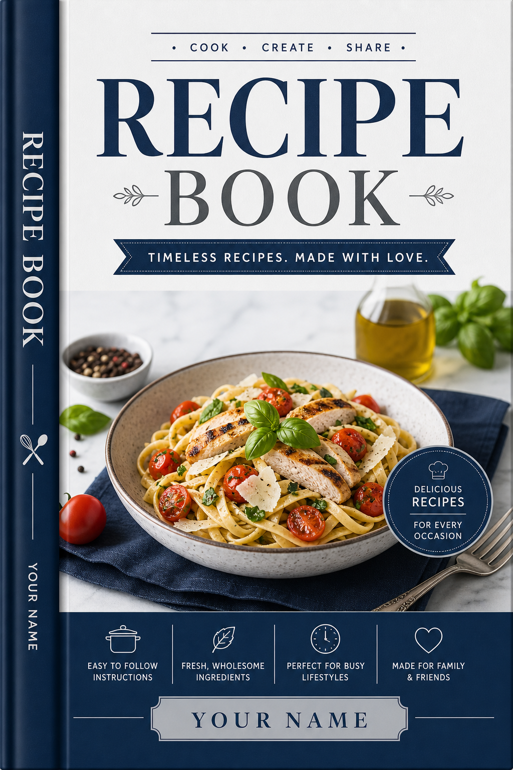 Recipe Book Cover — corporate style book cover