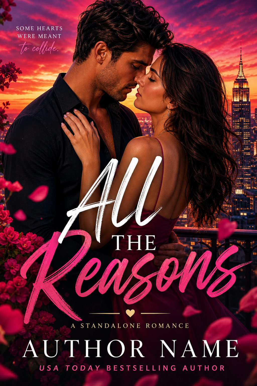 Romance Book Cover — vibrant style book cover