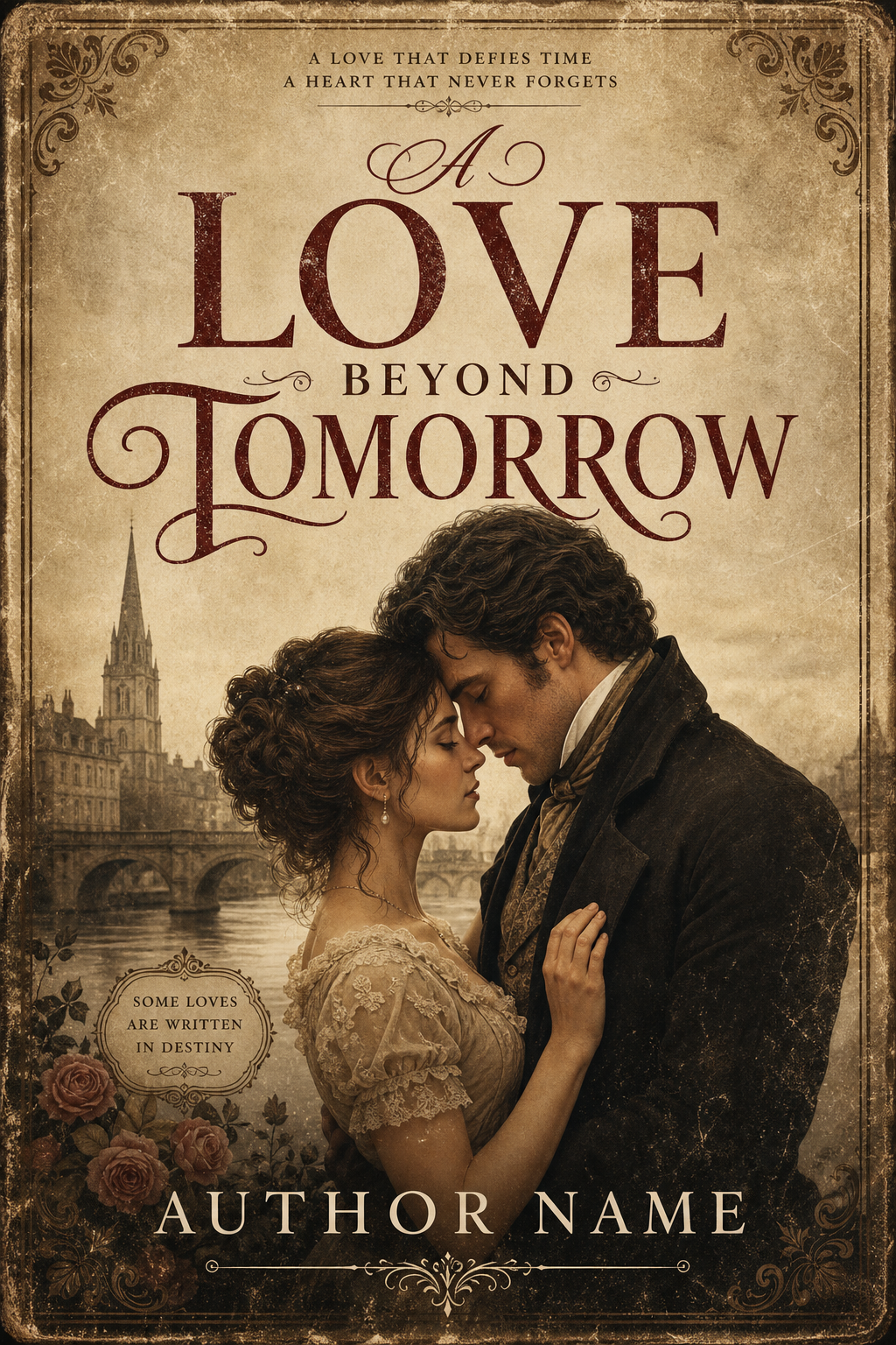Romance Book Cover — vintage style book cover