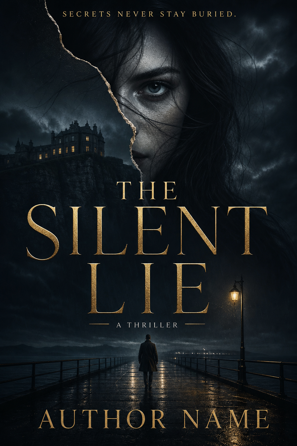 Thriller Book Cover — elegant style book cover