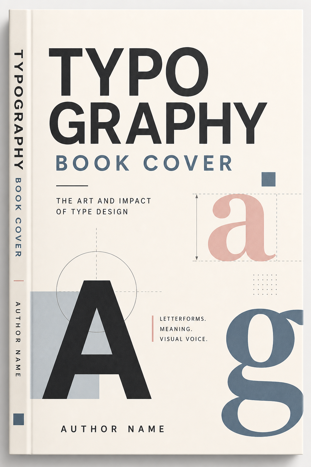 Typography Book Cover — modern style book cover