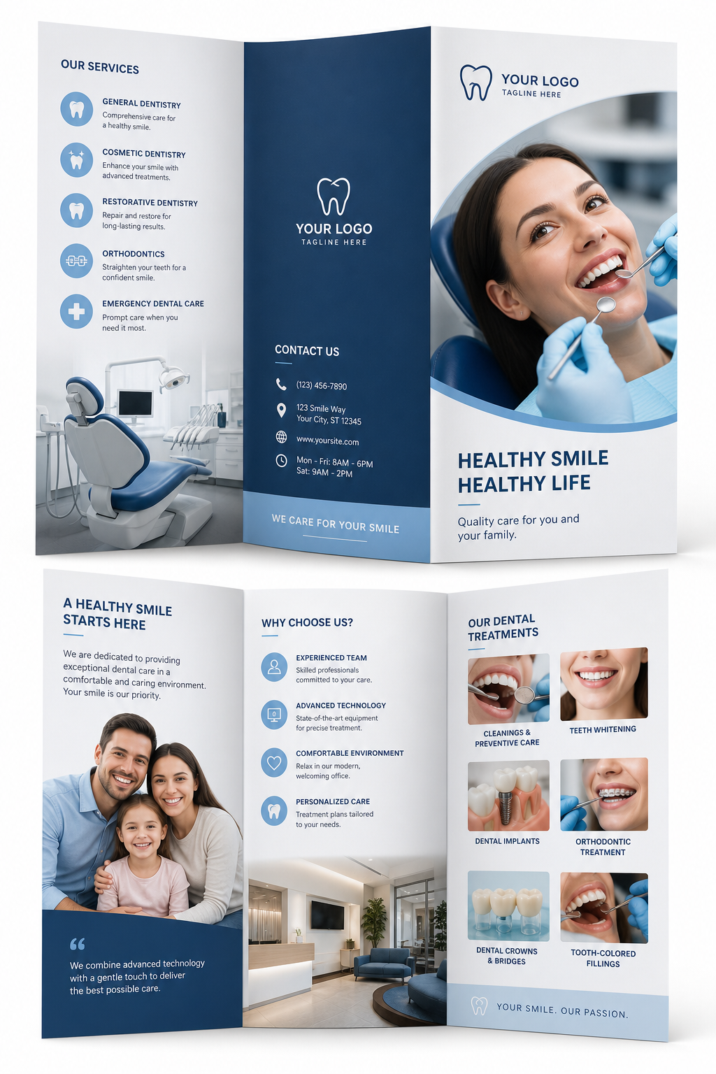 Dental Brochure — photo-realistic style brochure cover