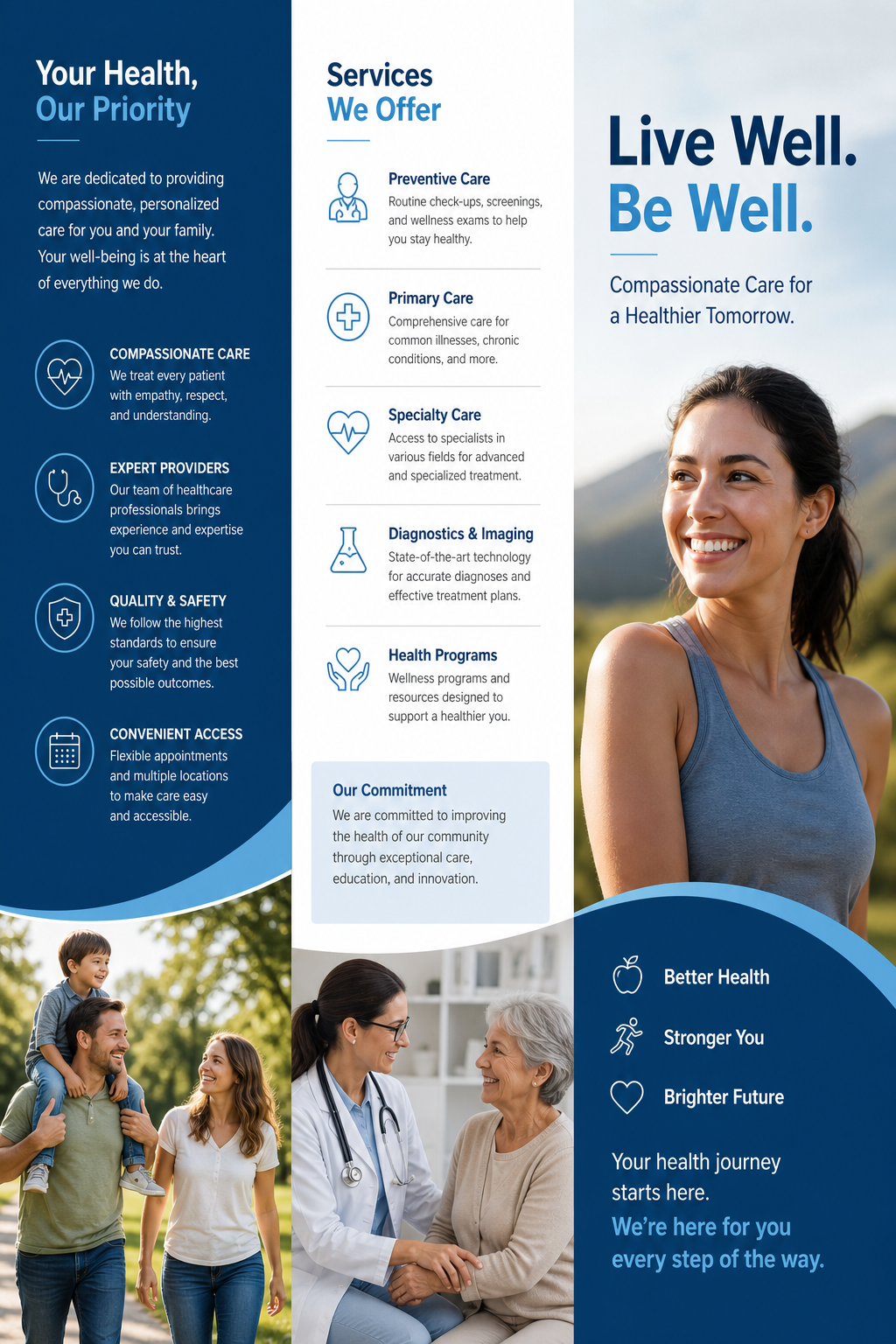 Health Brochure — photo-realistic style brochure cover