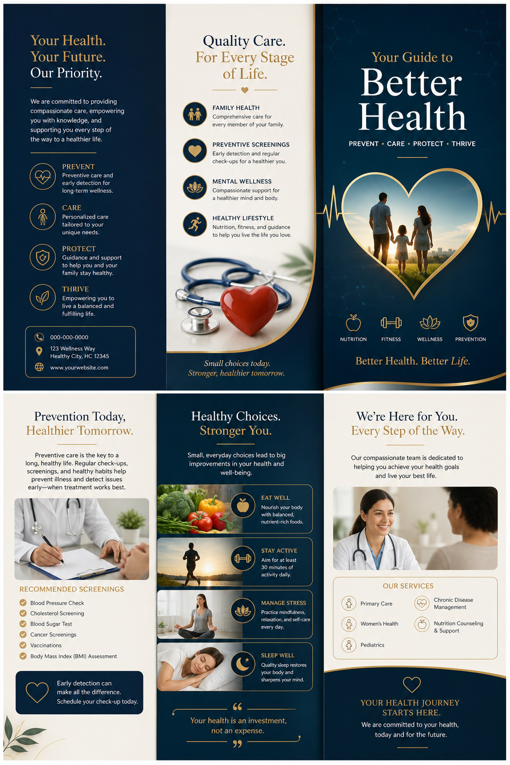 Health Brochure — elegant style brochure cover