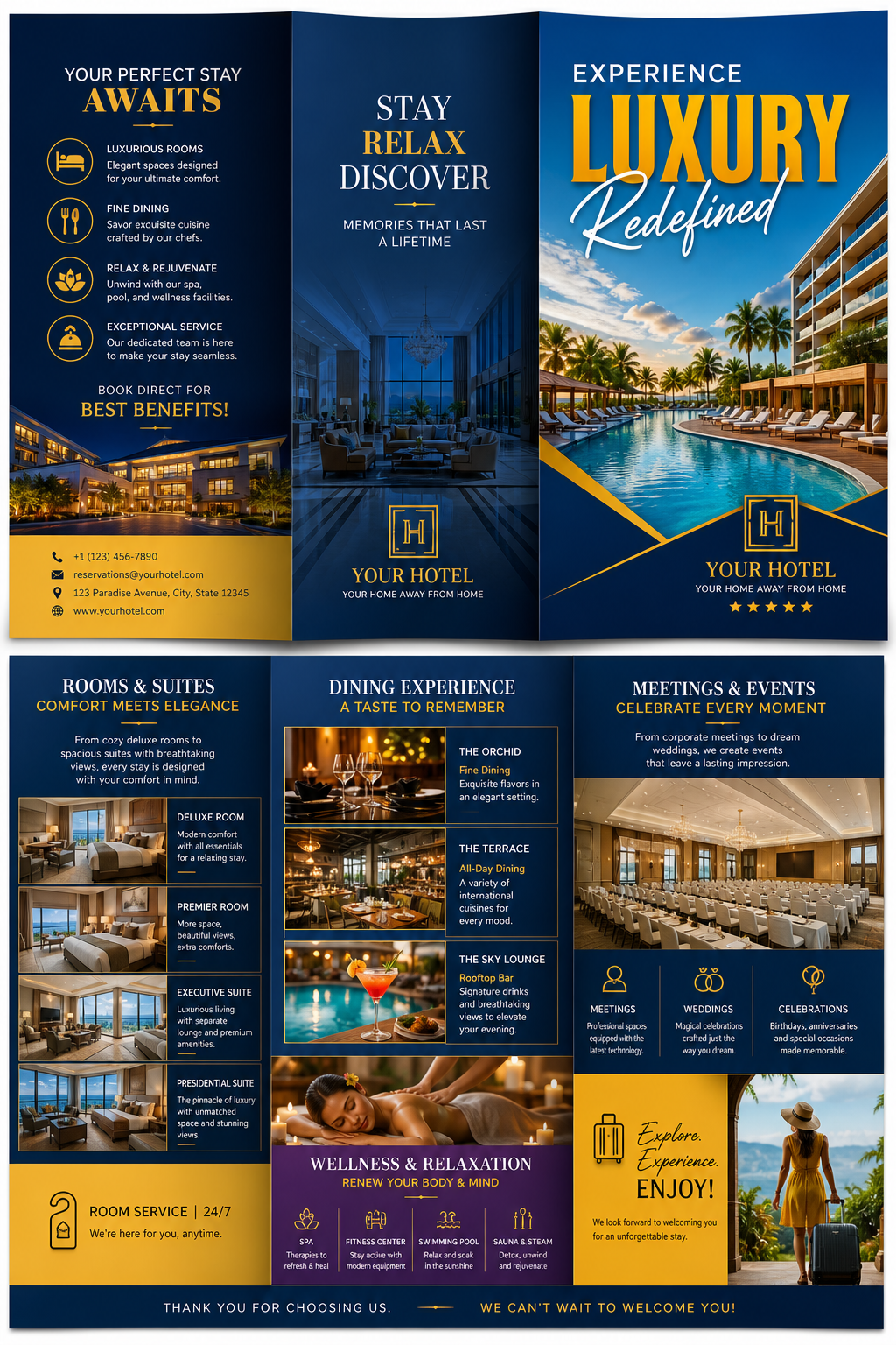 Hotel Brochure — vibrant style brochure cover