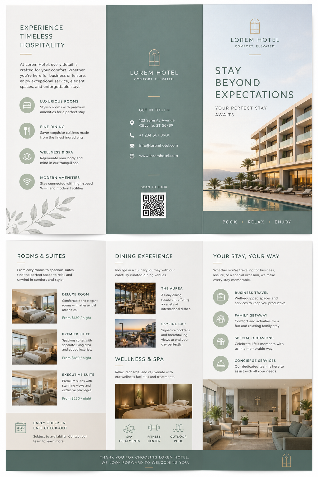 Hotel Brochure — modern style brochure cover