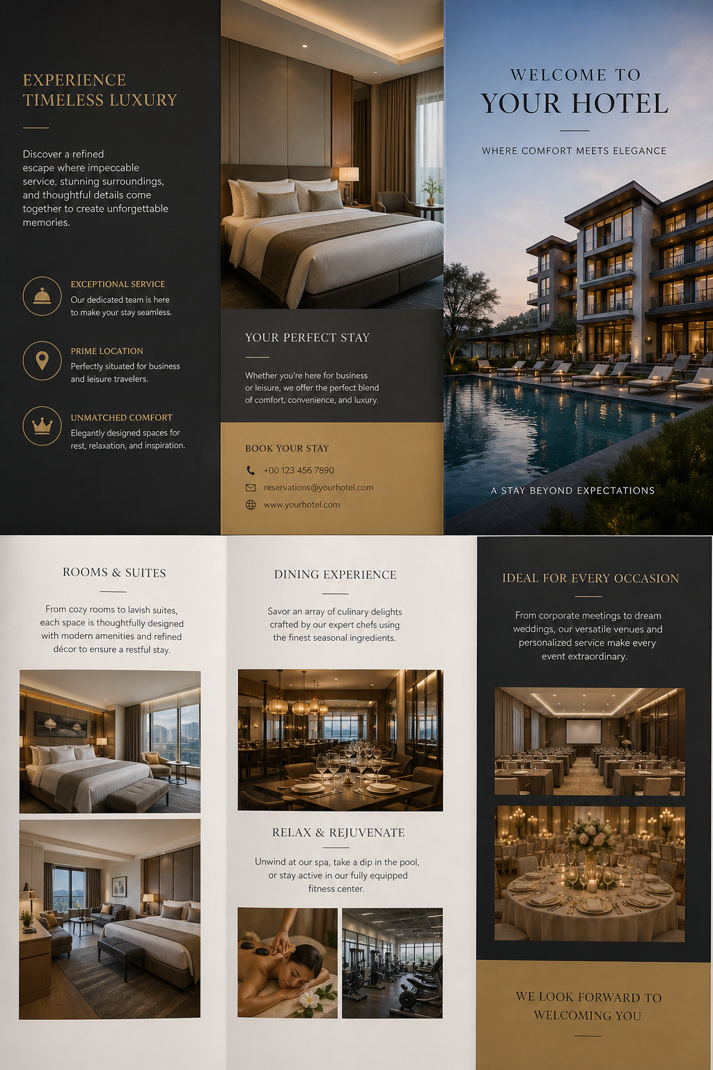 Hotel Brochure — photo-realistic style brochure cover