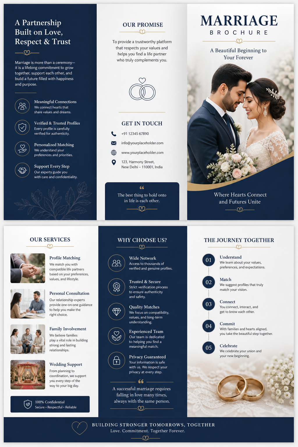 Marriage Brochure — corporate style brochure cover