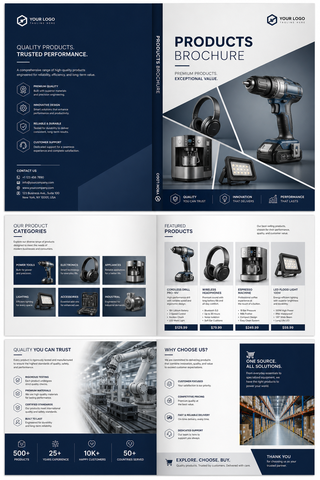Products Brochure — corporate style brochure cover