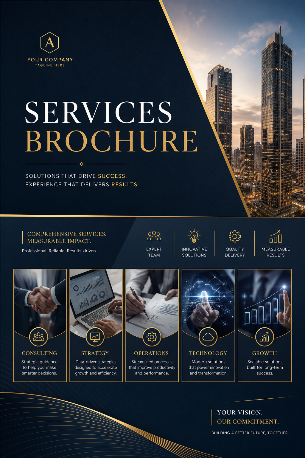 Services Brochure — elegant style brochure cover