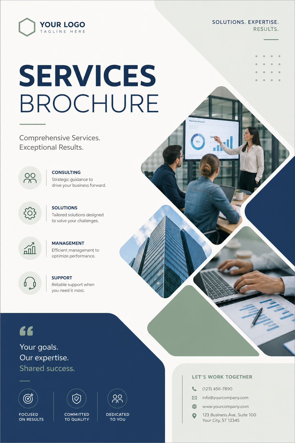 Services Brochure — modern style brochure cover