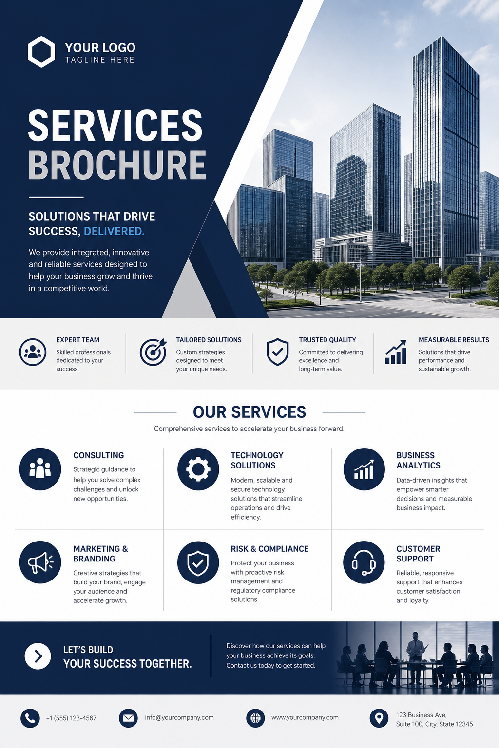Services Brochure — corporate style brochure cover