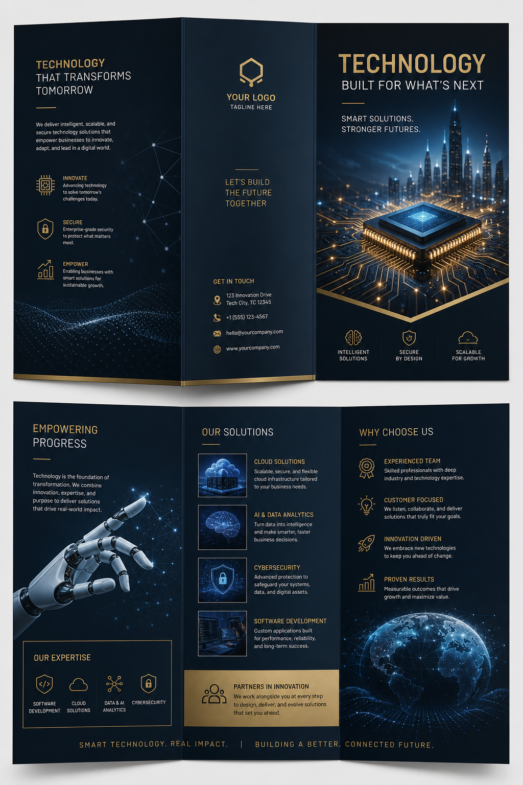 Technology Brochure — elegant style brochure cover