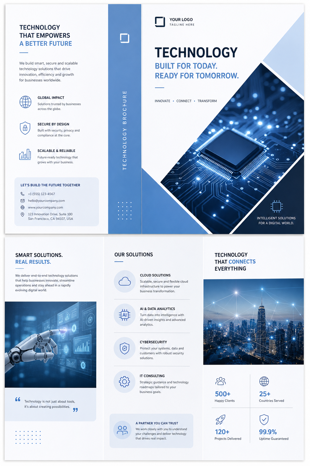 Technology Brochure — modern style brochure cover