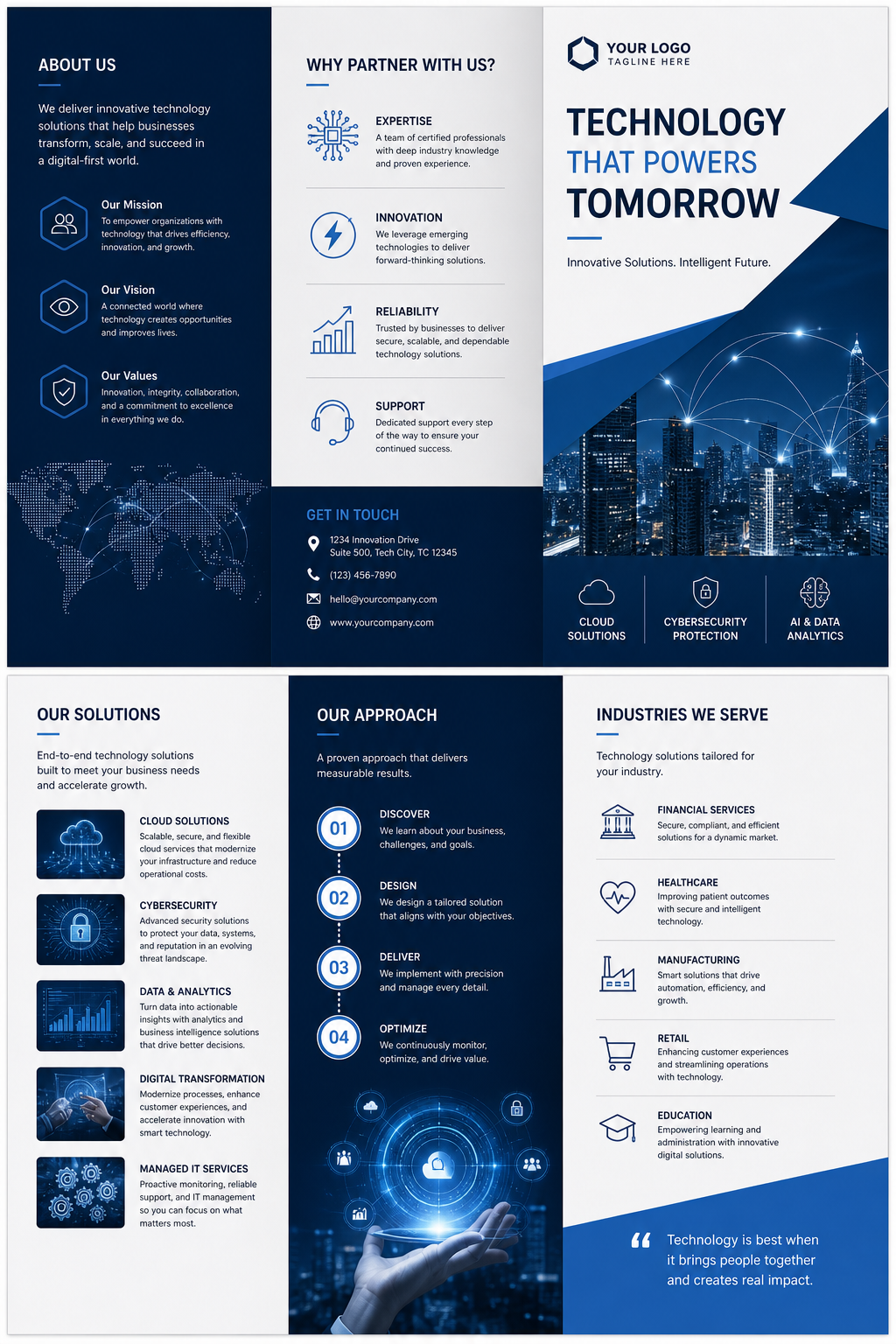 Technology Brochure — corporate style brochure cover