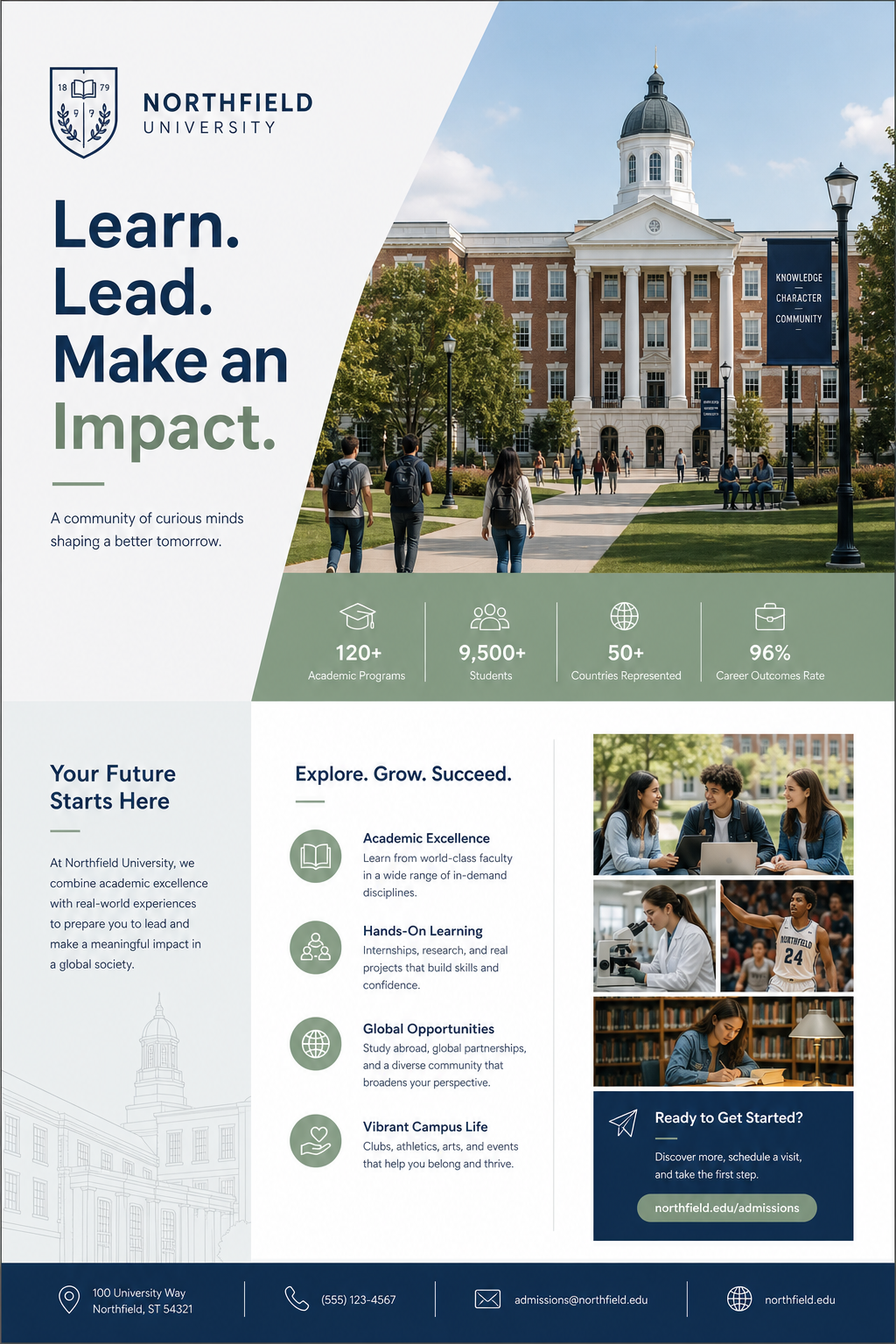 University Brochure — modern style brochure cover