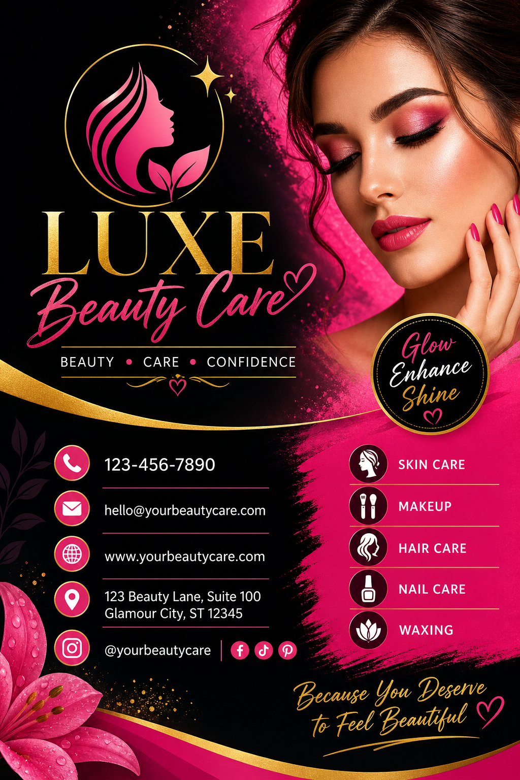 Beauty Care Business Card — vibrant style business card design