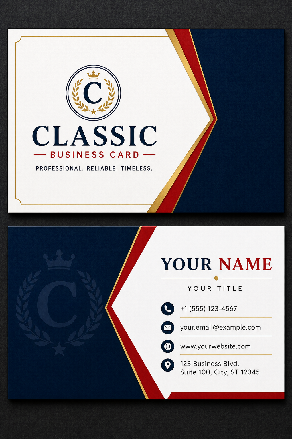 Classic Business Card — vibrant style business card design