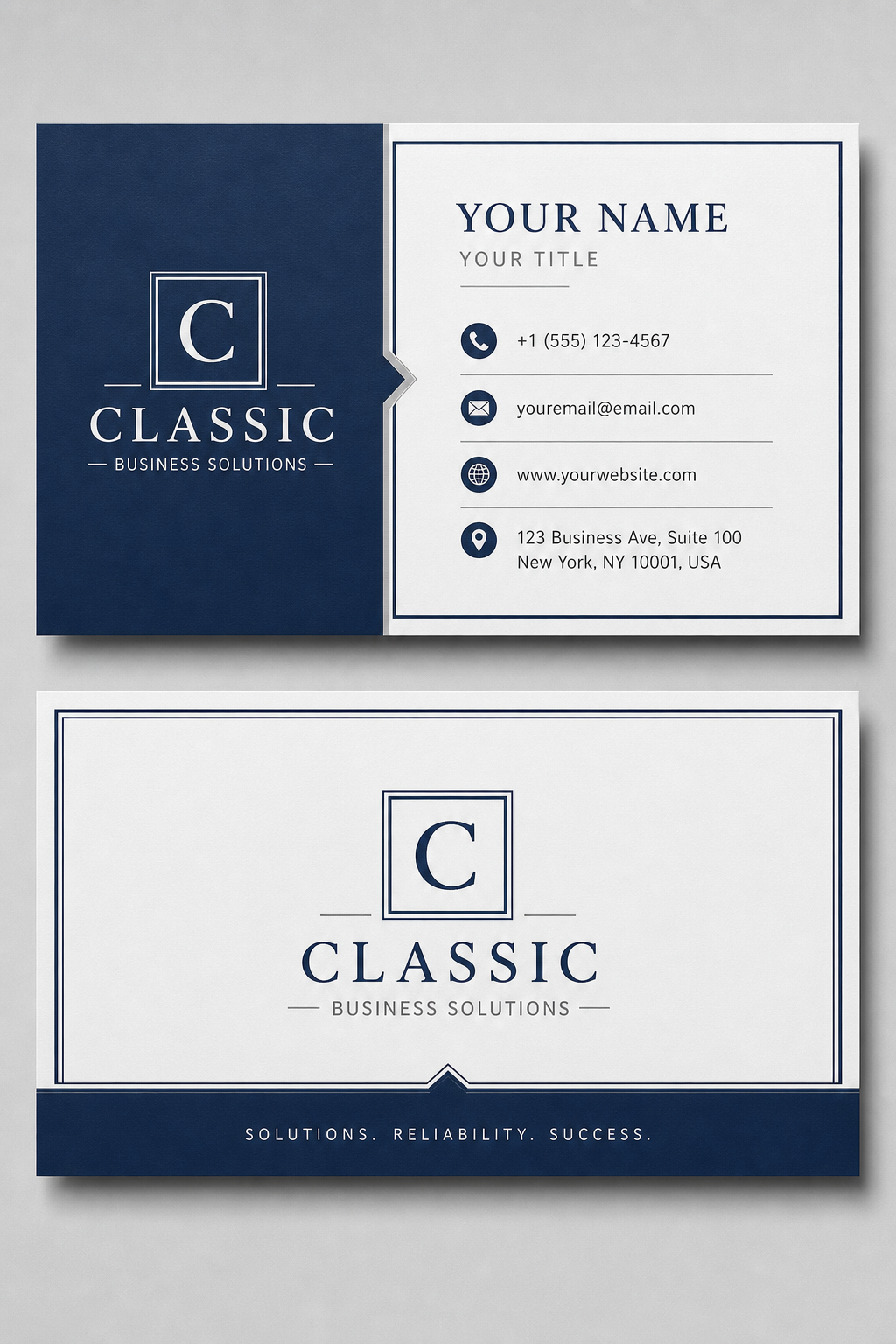 Classic Business Card — corporate style business card design