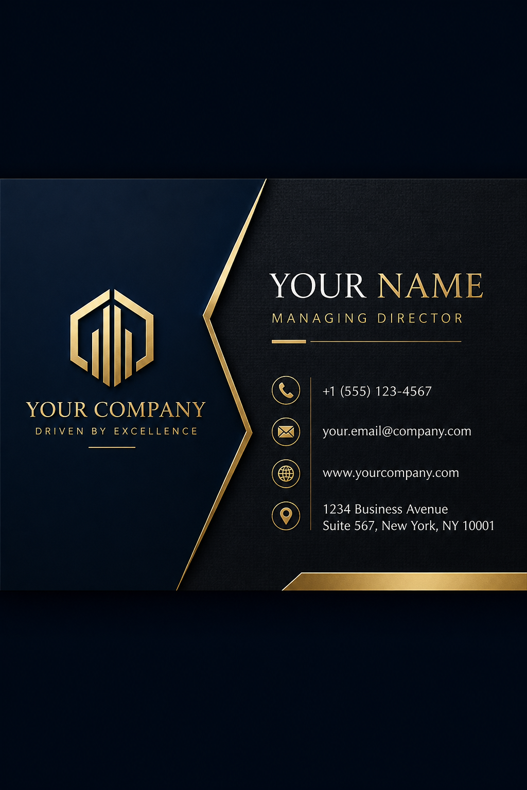 Corporate Business Card — elegant style business card design