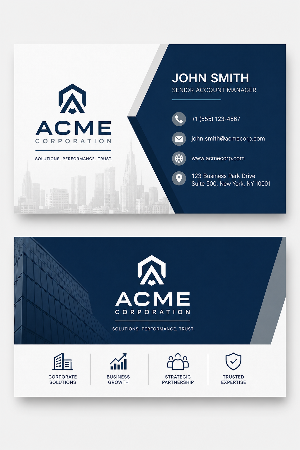 Corporate Business Card — corporate style business card design