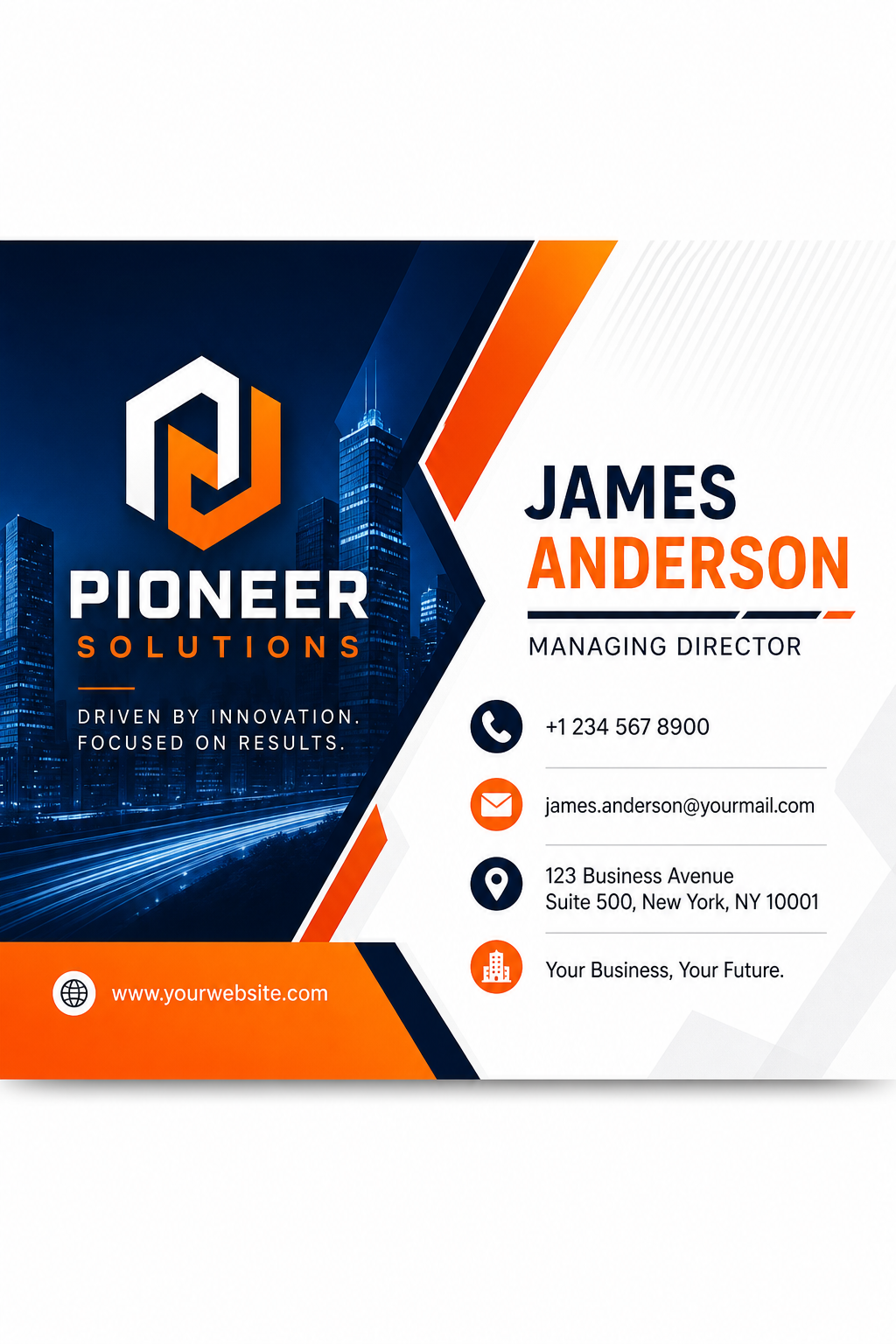 Corporate Business Card — vibrant style business card design