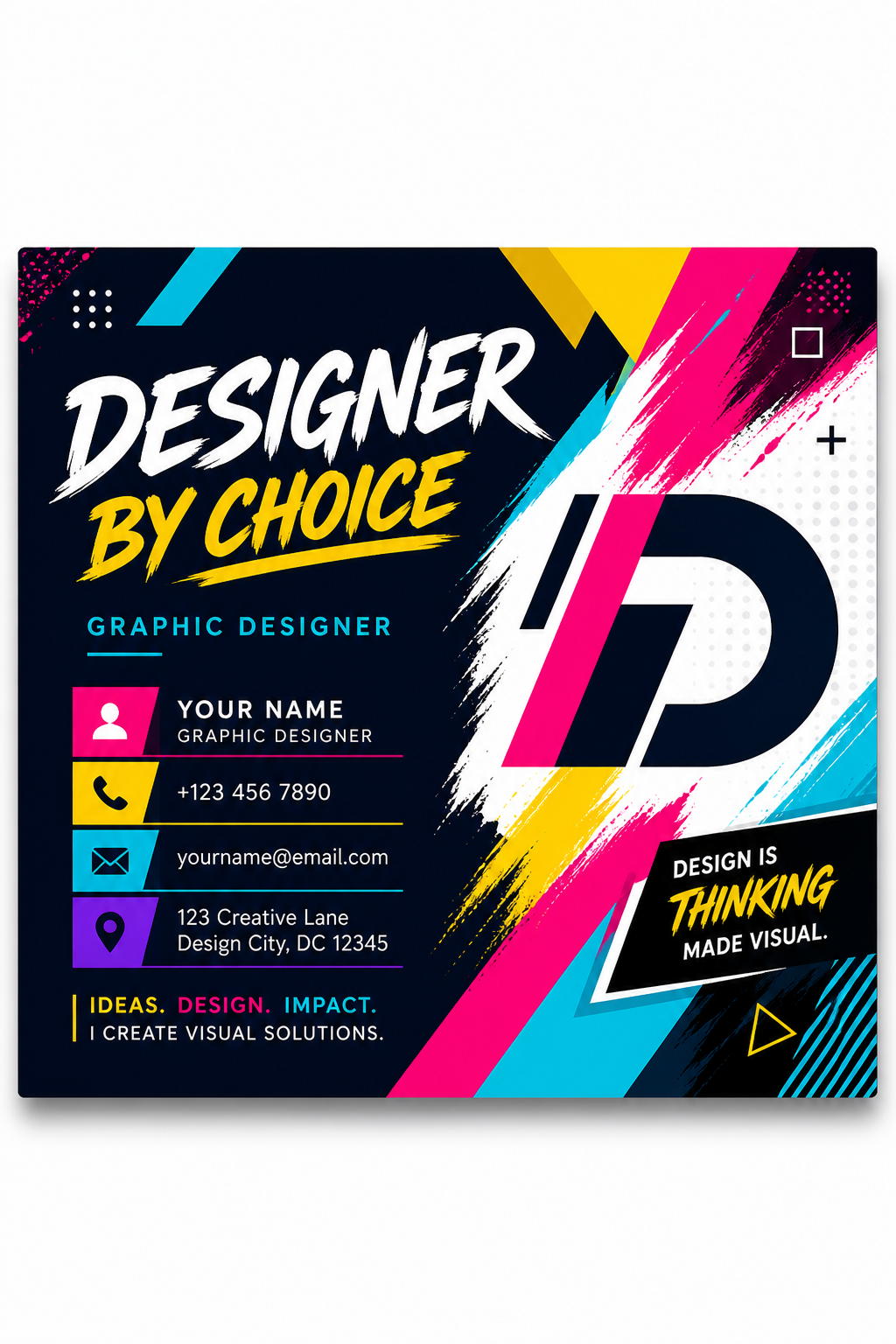 Designer Business Card — vibrant style business card design