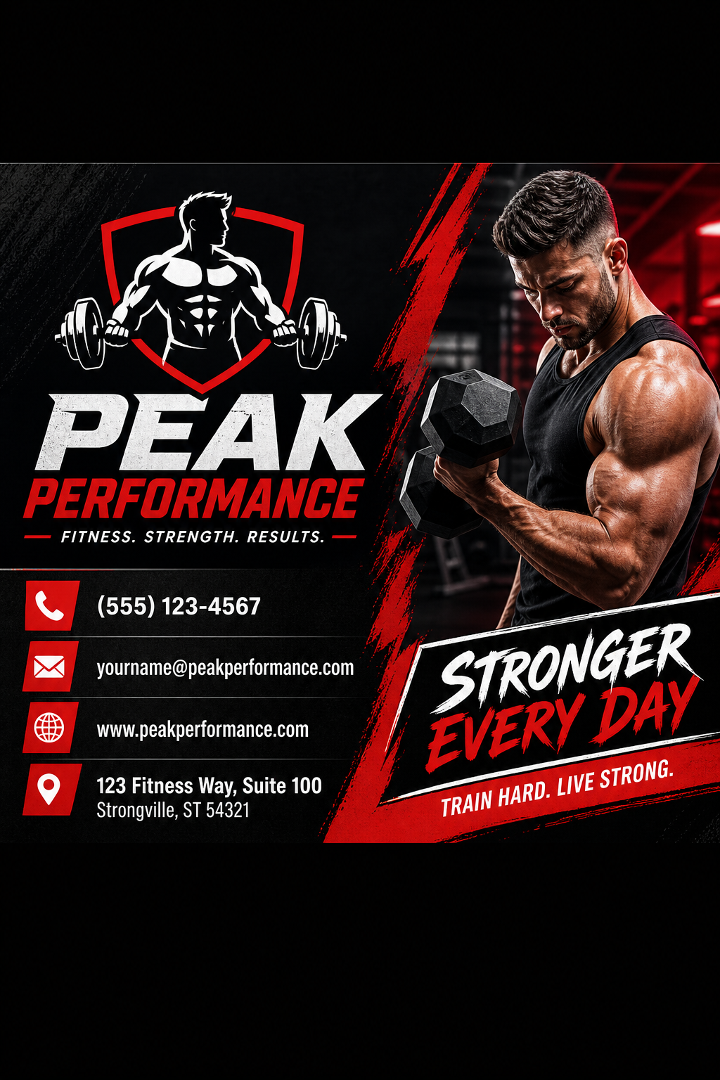 Fitness Business Card — vibrant style business card design