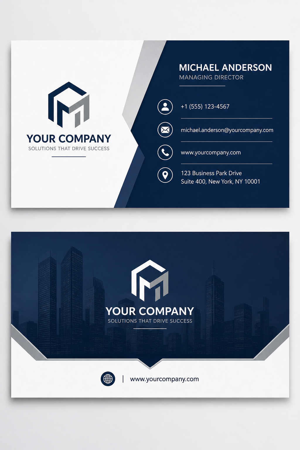 Modern Business Card — corporate style business card design