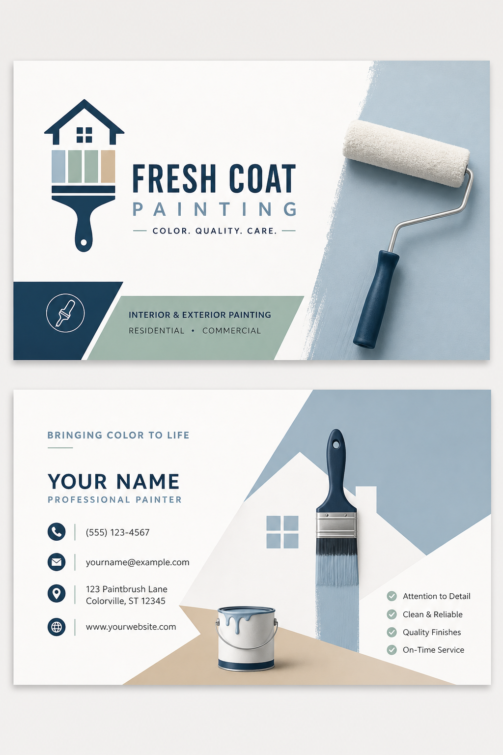 Painter Business Card — modern style business card design