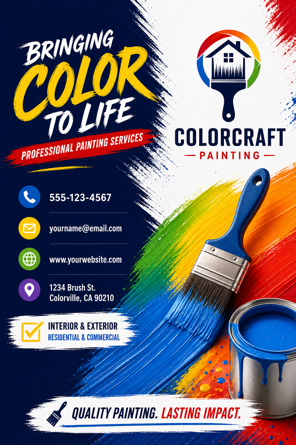 Painter Business Card — vibrant style business card design