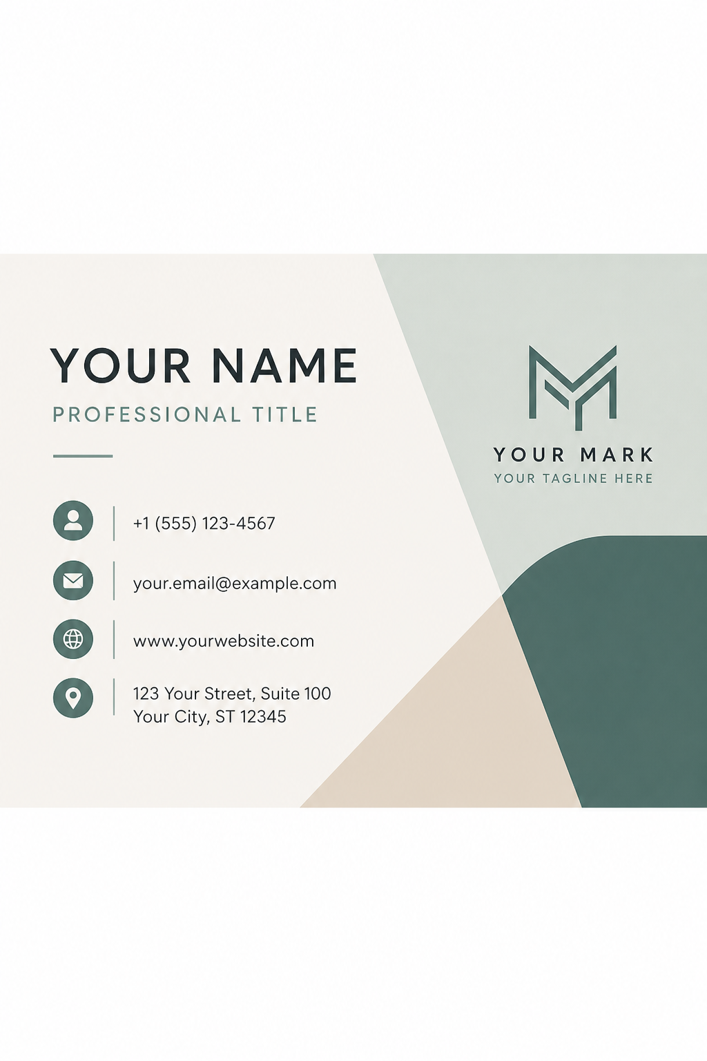 Personal Business Card — modern style business card design
