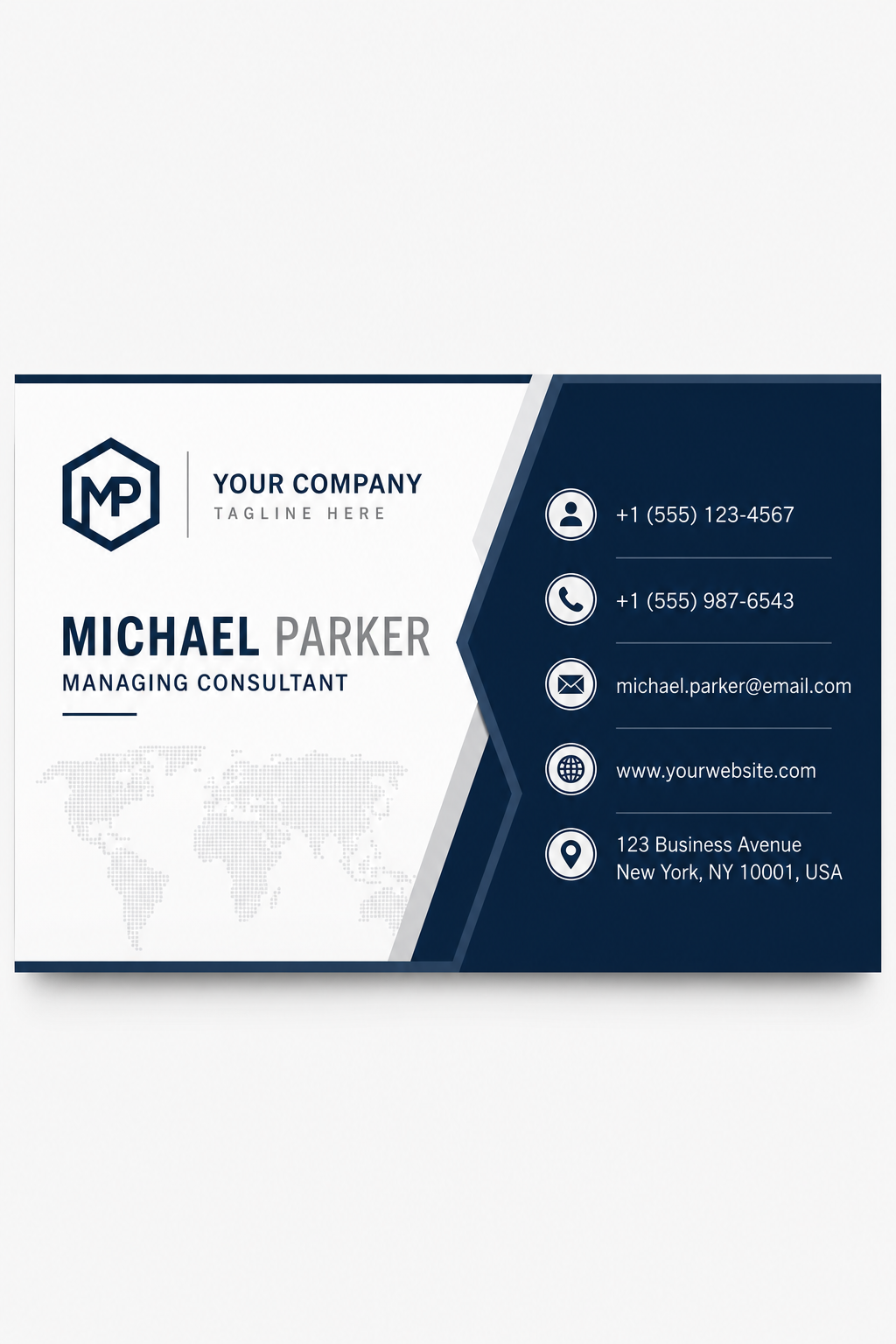 Personal Business Card — corporate style business card design