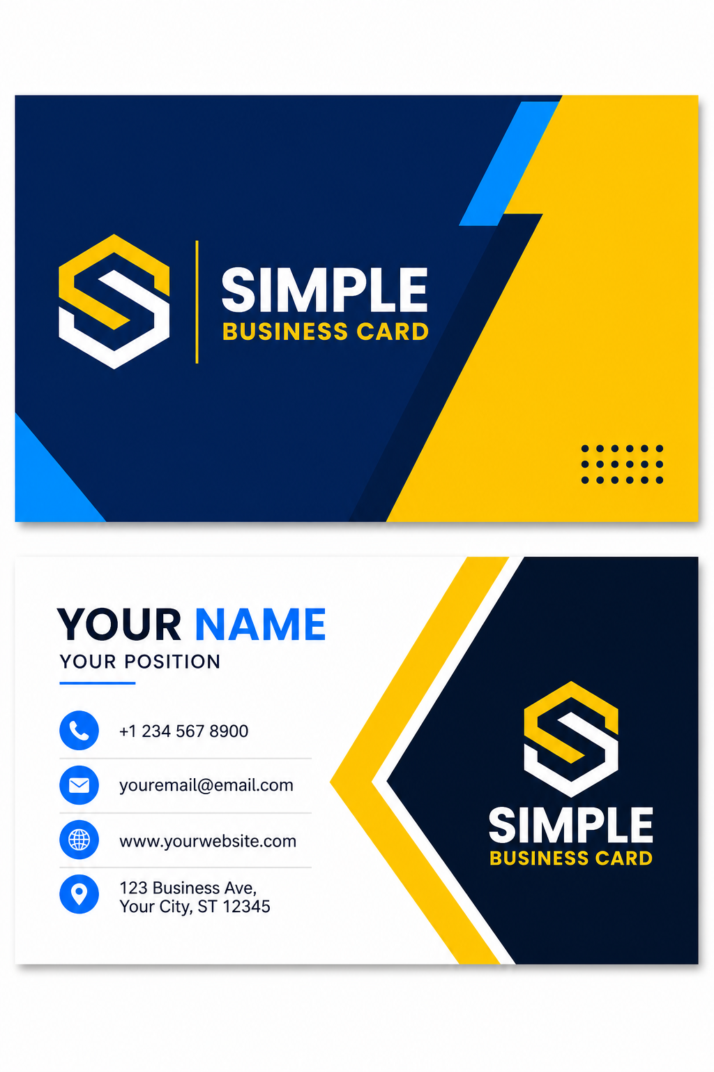 Simple Business Card — vibrant style business card design