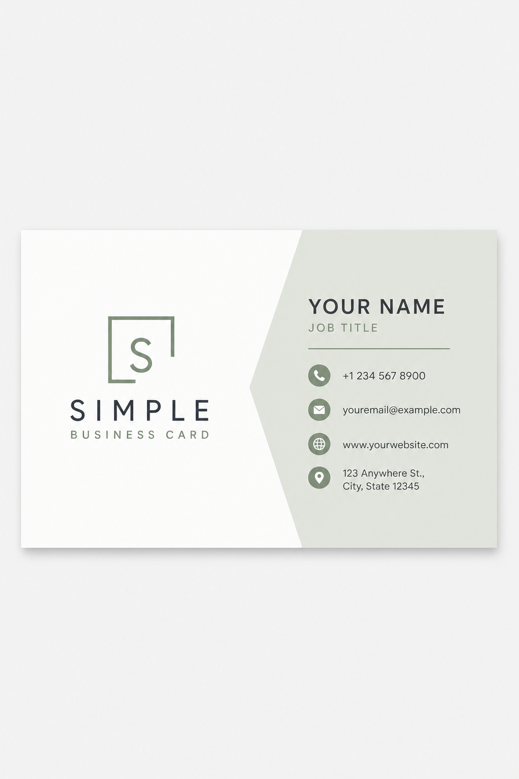 Simple Business Card — modern style business card design