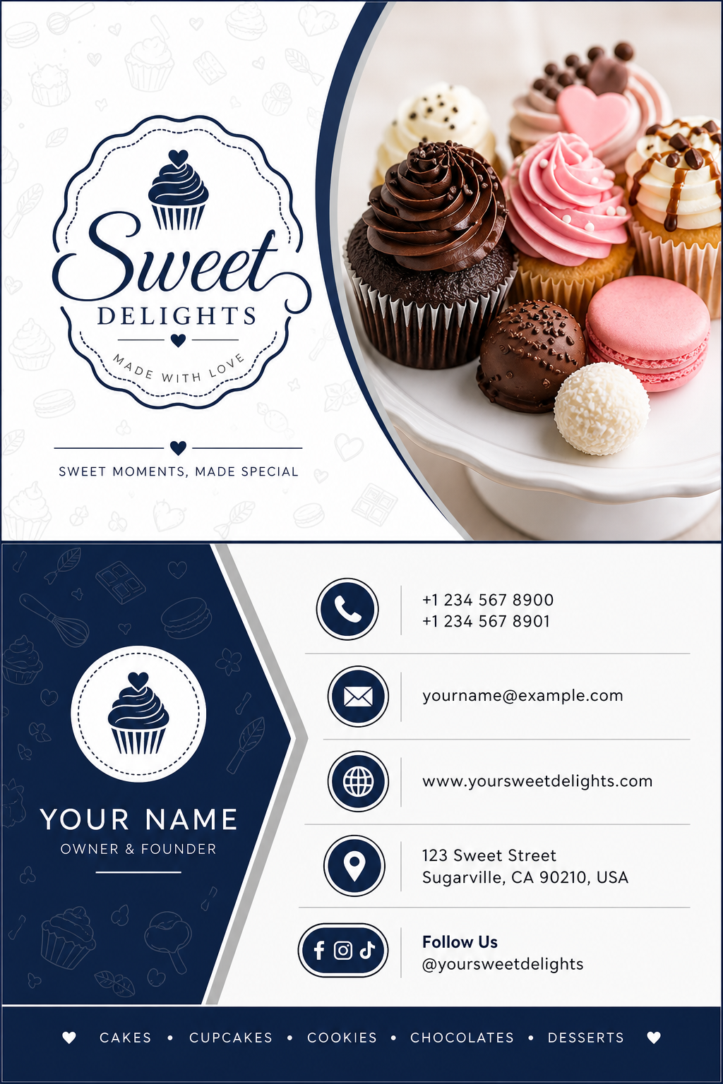Sweet Business Card — corporate style business card design