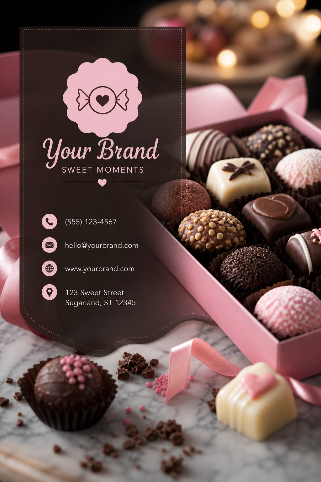 Sweet Business Card — photo-realistic style business card design