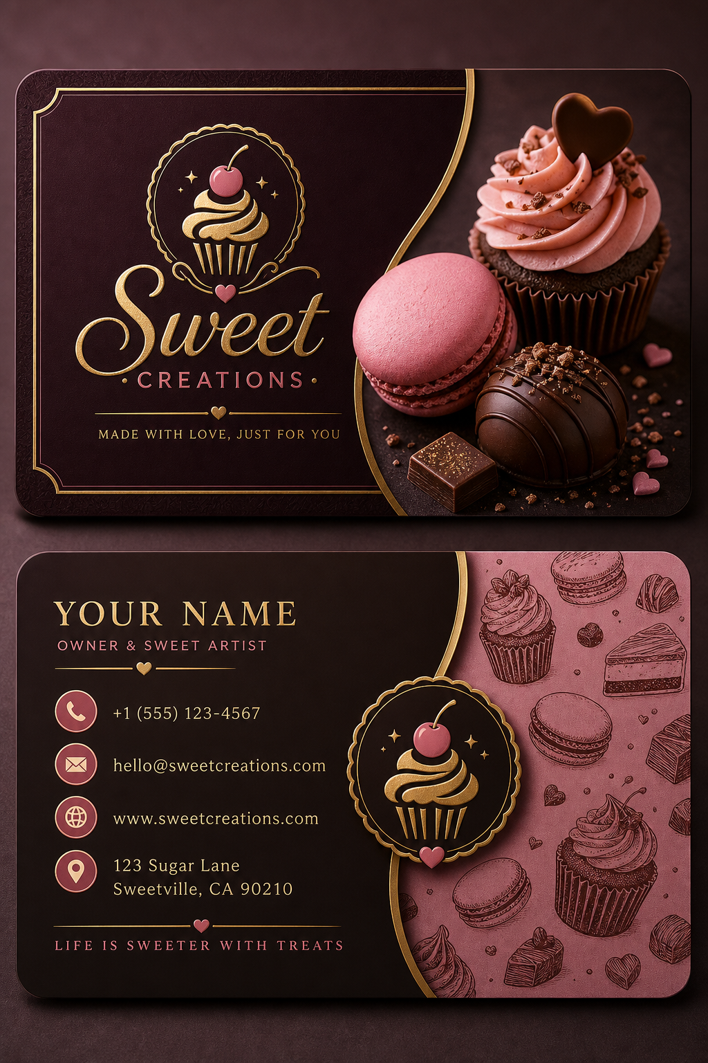 Sweet Business Card — elegant style business card design