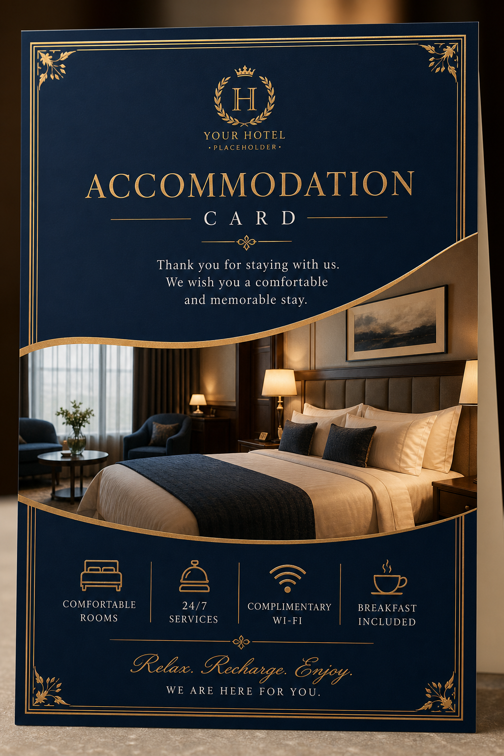 Accommodation Card — elegant style card design