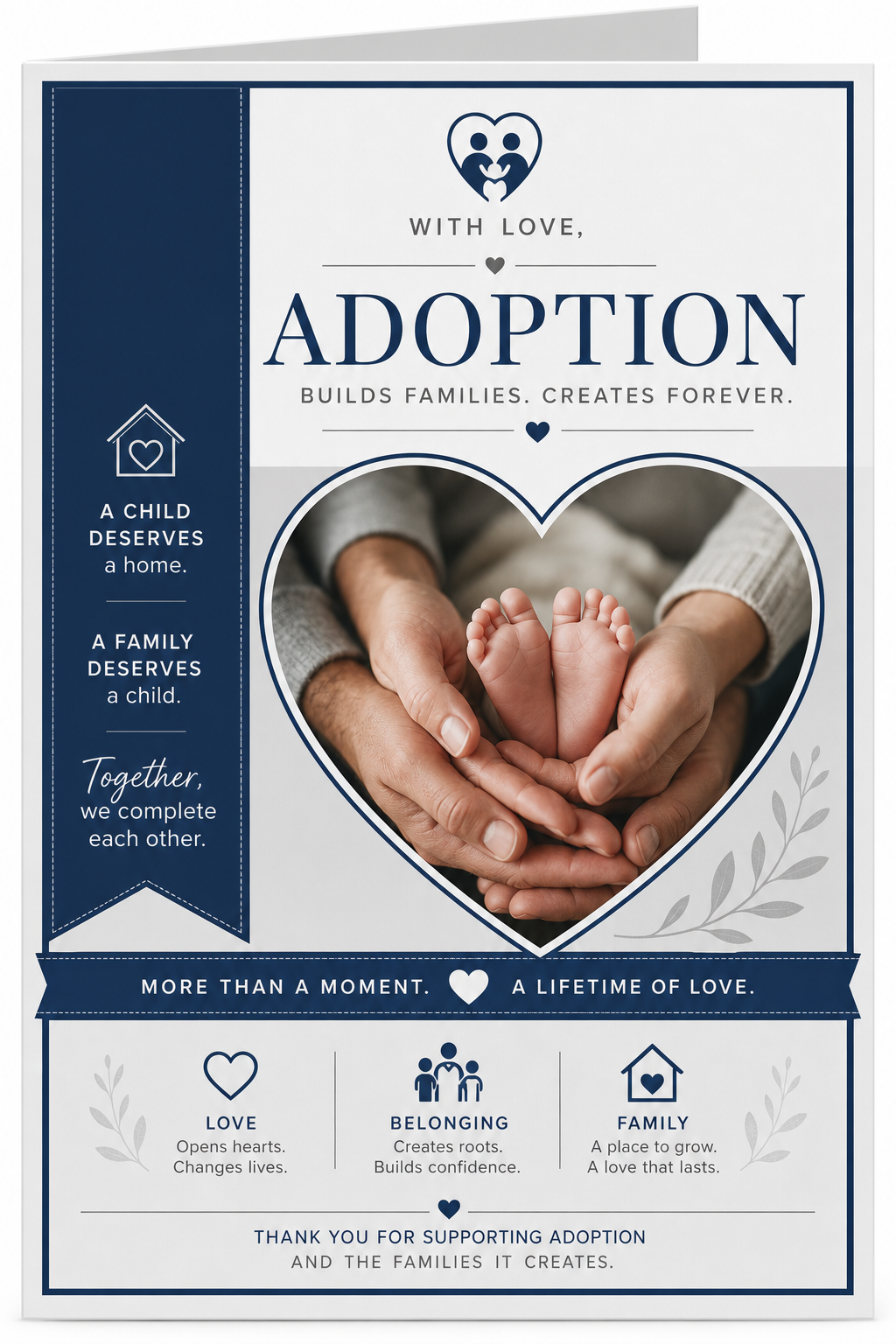 Adoption Card — corporate style card design