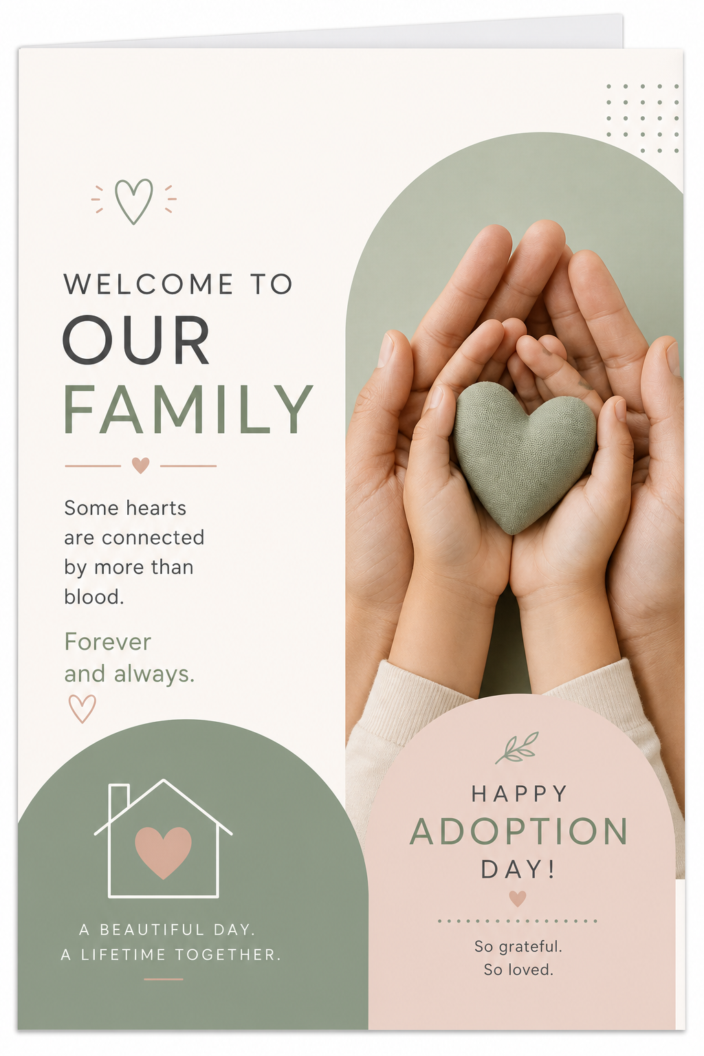 Adoption Card — modern style card design