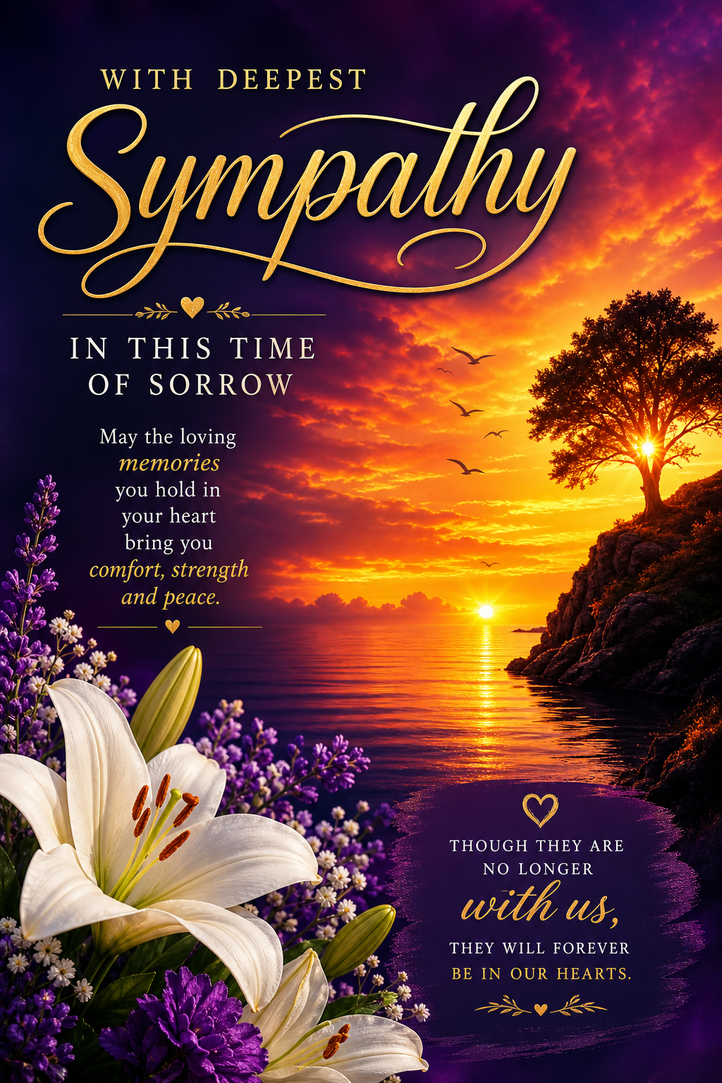 Bereavement Card — vibrant style card design