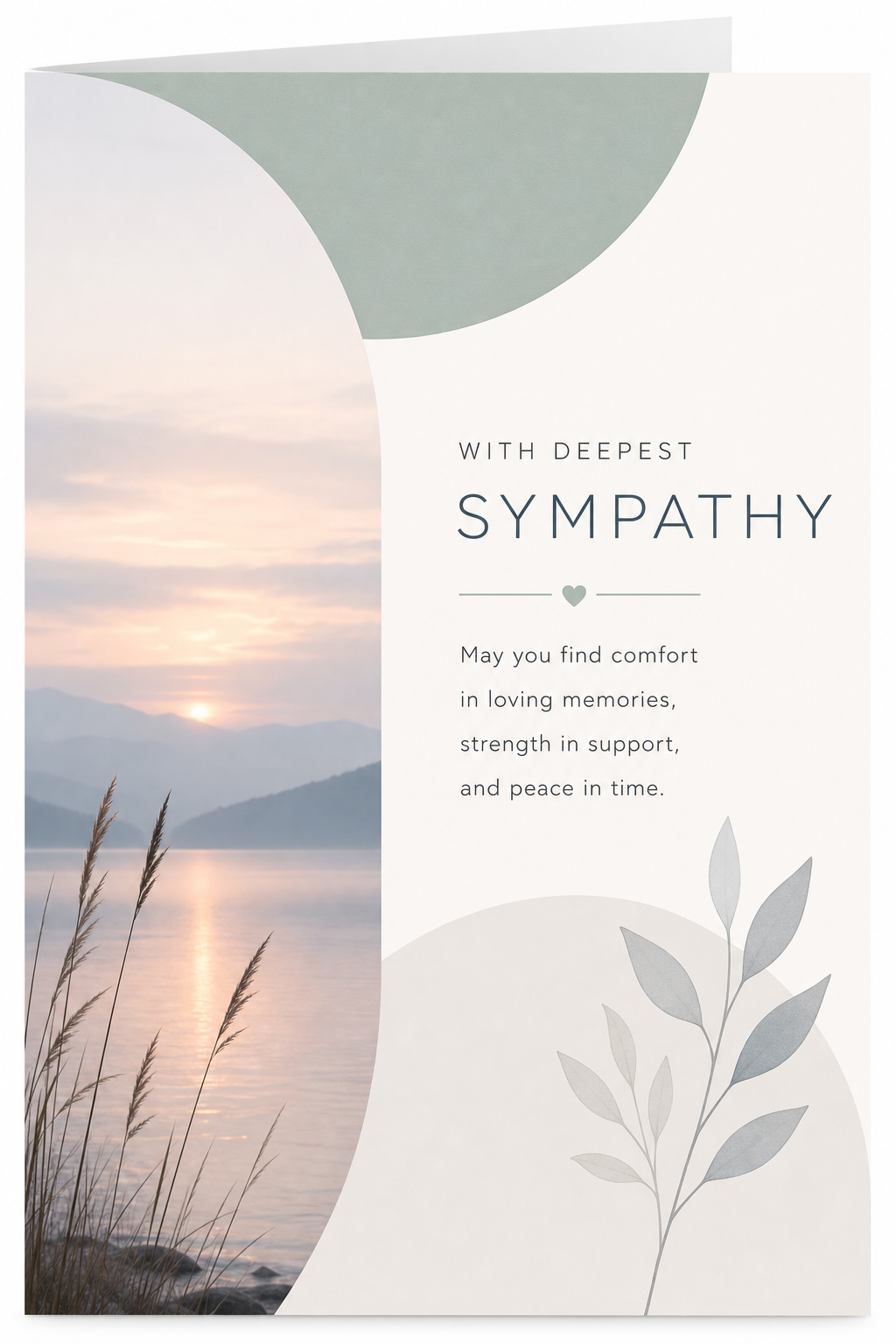 Bereavement Card — modern style card design