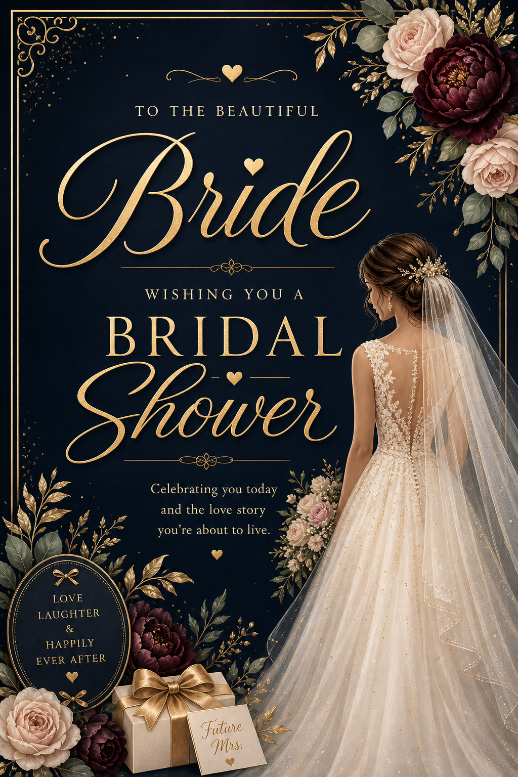 Bridal Shower Card — elegant style card design