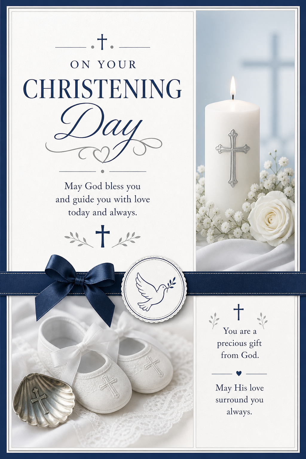 Christening Card — corporate style card design