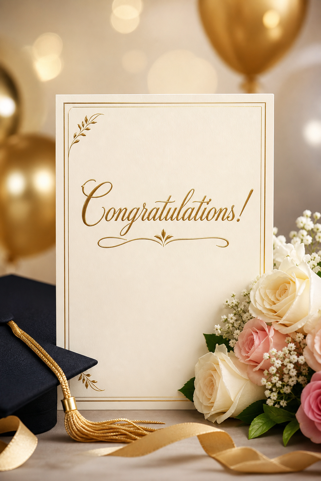 Congratulations Card — photo-realistic style card design