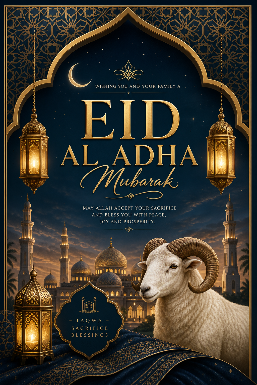 Eid Al Adha Card — elegant style card design