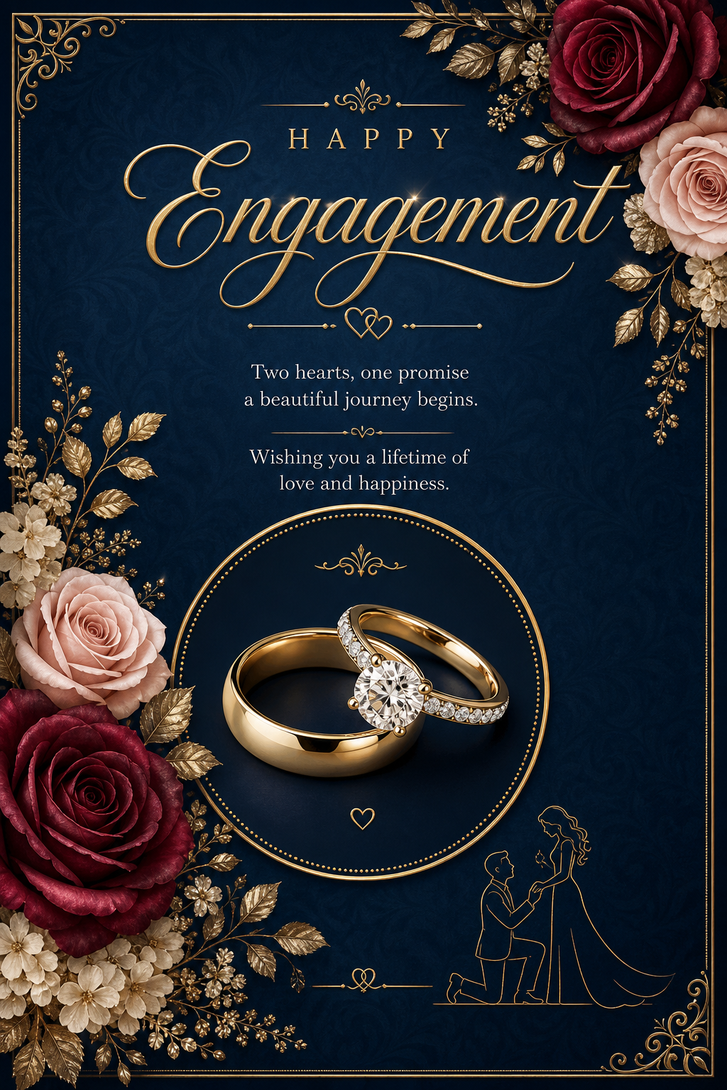 Engagement Card — elegant style card design
